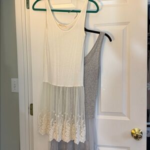 Fairy lace PPLA Clothing Co. slip extender set of 2 Gray White Medium